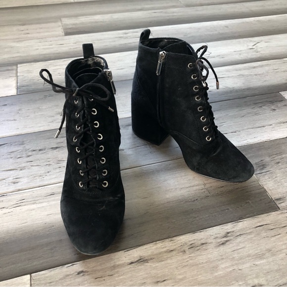 💸 5/20 Sam Edelman 'Tate' Suede Lace-Up Ankle Boot Bootie w/ Chunky Heel - Picture 2 of 16